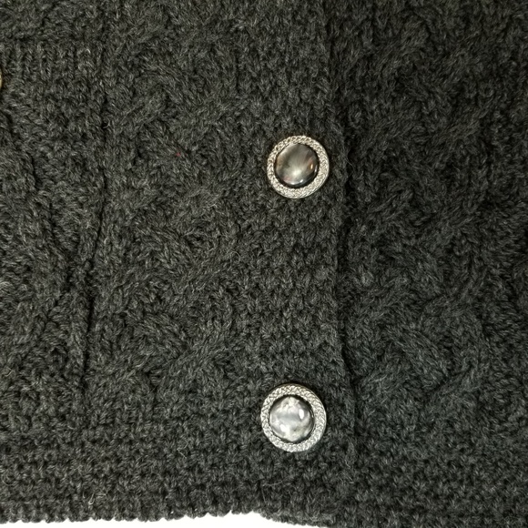 Aran Crafts Ireland Sweater Merino Wool Cable Knit - Picture 7 of 8